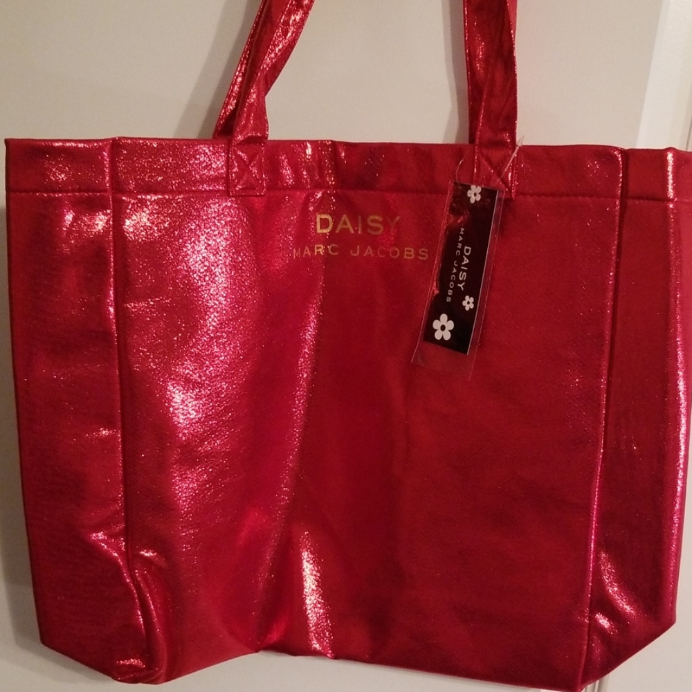 Red tote bag